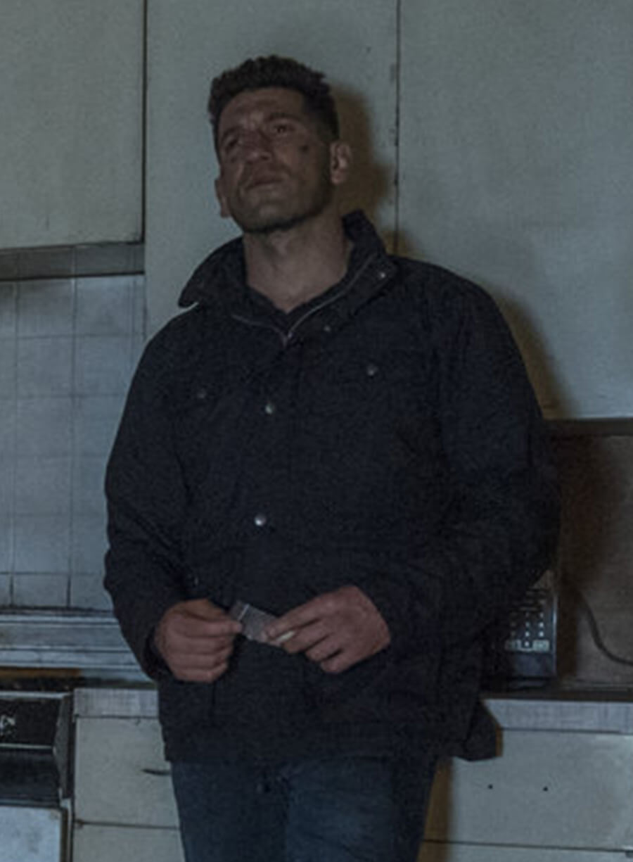 Harpoon Frank Castle Inspired Black Cotton Fabric Cotton Jacket - The Punisher Style