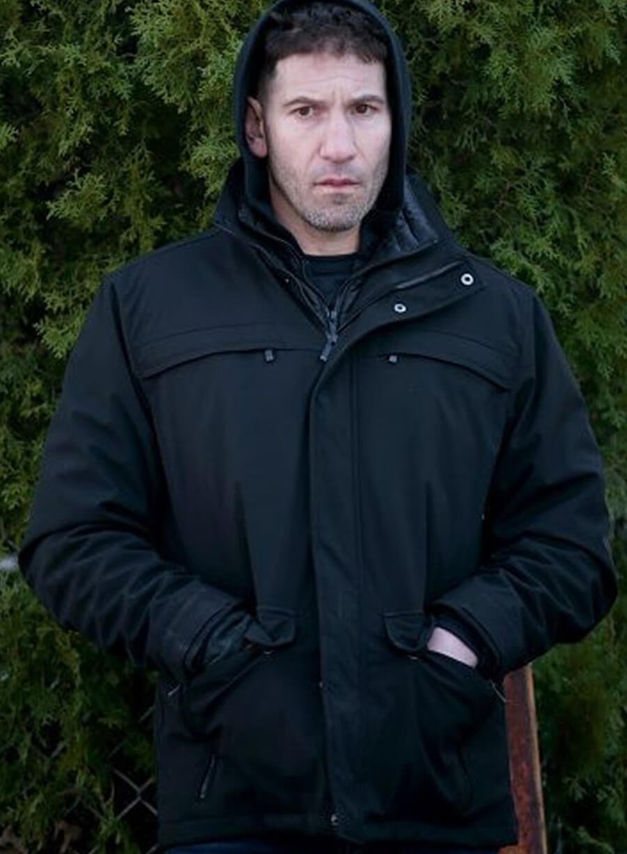 Harpoon Frank Castle Inspired Black Leather Jacket - The Punisher Tv Series Style