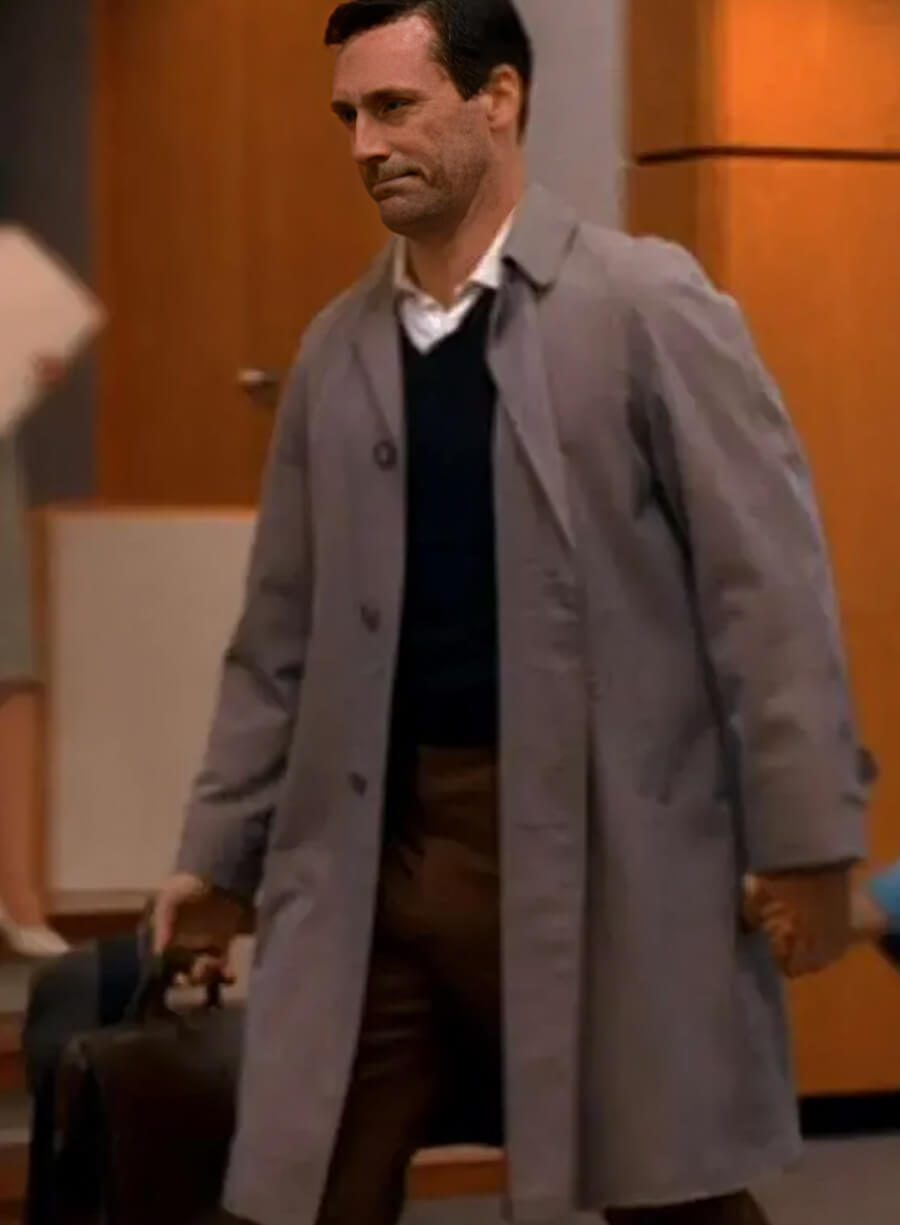 Harpoon Mark Meachum Inspired Grey Coat - Mad Men Style