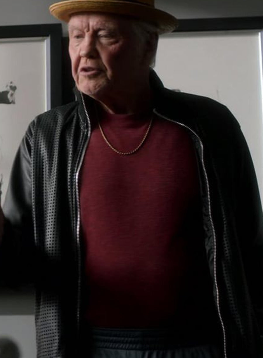 Harpoon Ray Donovan Inspired Black Real Leather Leather Jacket - Mickey Donovan Style