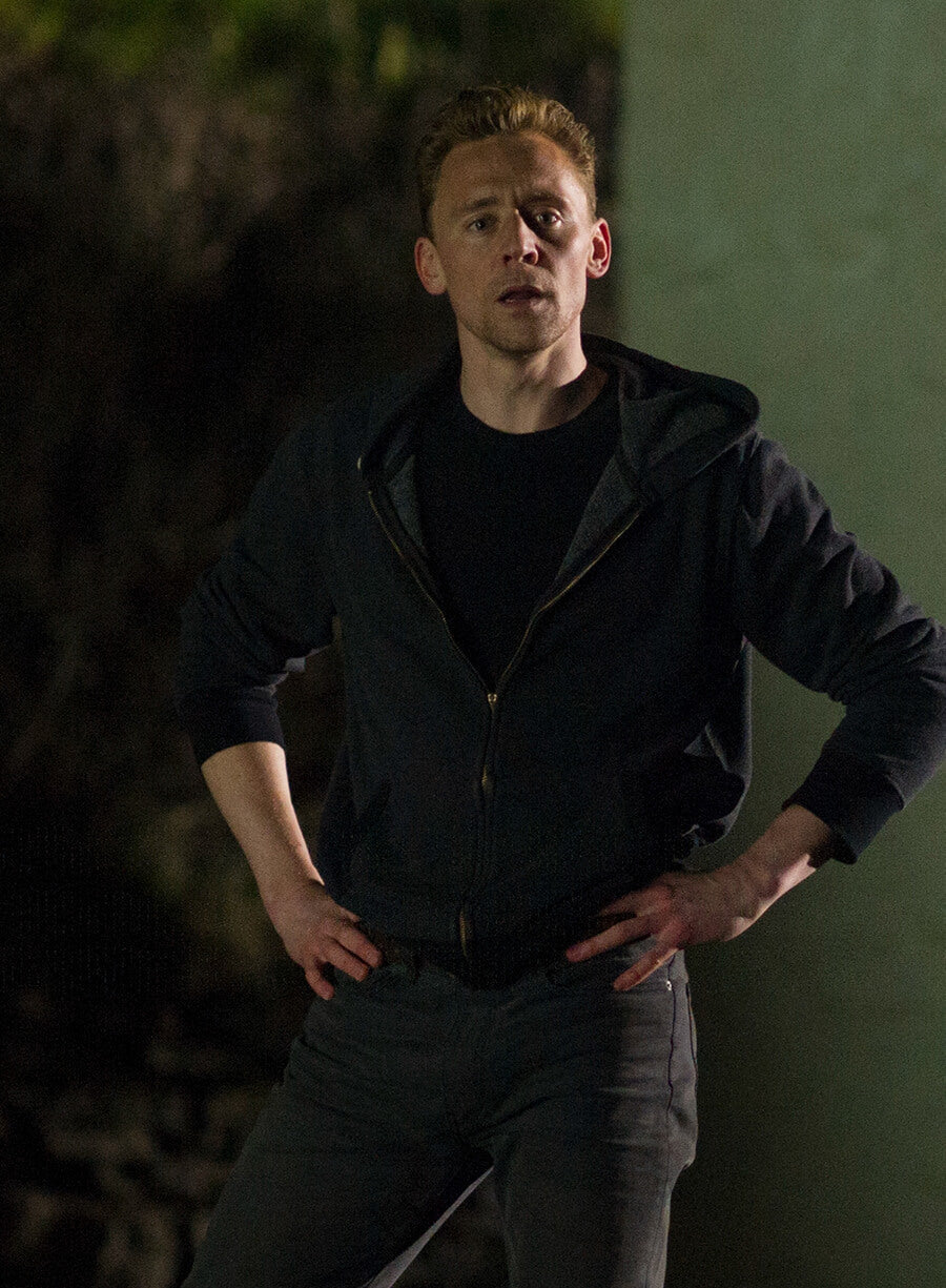 Harpoon Jonathan Pine Inspired Black Hooded Jacket - The Night Manager Style