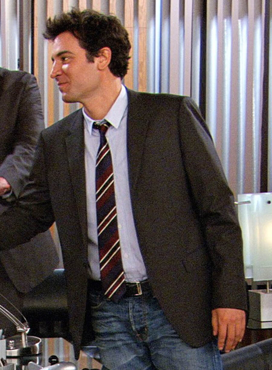 Harpoon Ted Mosby Inspired Black Leather Jacket - How I met Your Mother Style