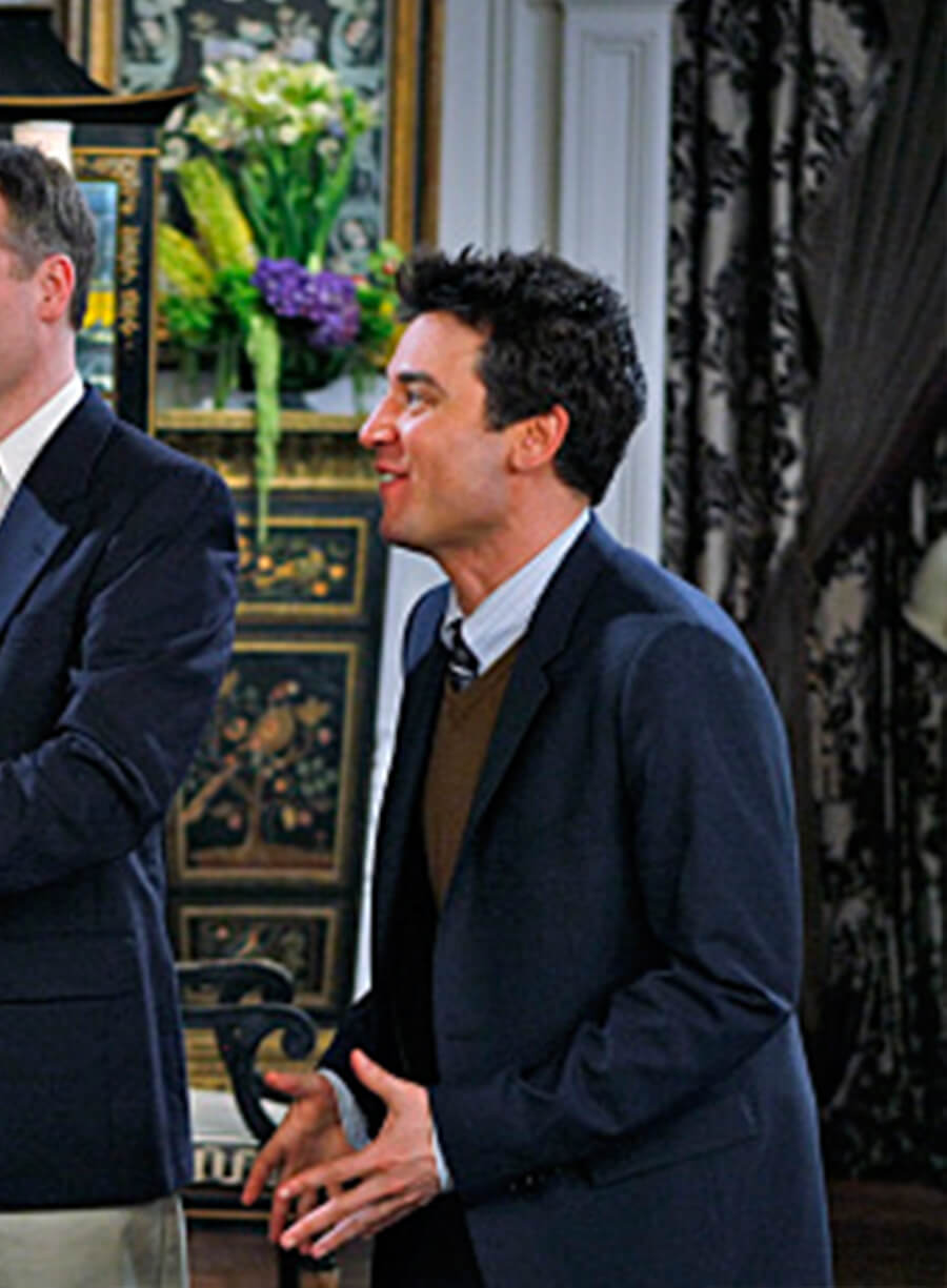 Harpoon Ted Mosby Inspired Blue Leather Jacket - How I met Your Mother S05 Style