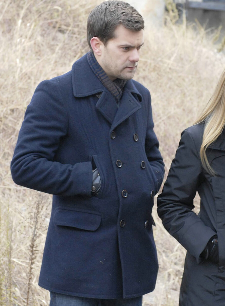 Harpoon Joshua Jackson Inspired Blue Wool Coat - Fringe Tv Series Style