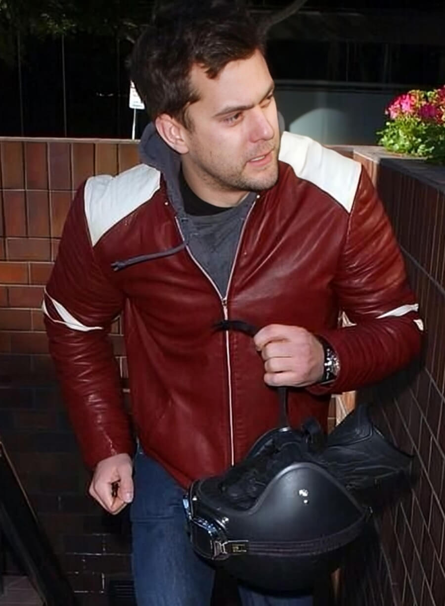 Harpoon Joshua Jackson Inspired Red Real Leather Leather Jacket
