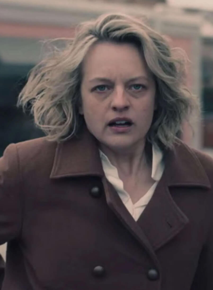 Harpoon June Osborne Inspired Brown Wool Fabric Coat - The Handmaid's Tale S05 Style