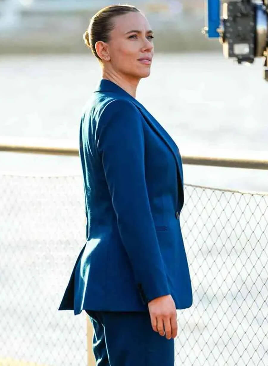 Harpoon Zora Bennett Inspired Blue Leather Jacket - Jurassic World Rebirth Style