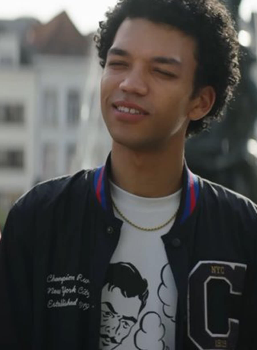 Harpoon Charlie Inspired Black Fabric Bomber Jacket - Now You See Me Now You Don't Style