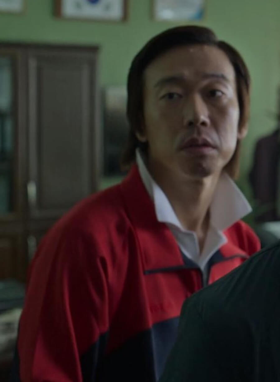 Harpoon Kang Jin-goo Inspired Red & Blue Leather Jacket - All of Us Are Dead Style