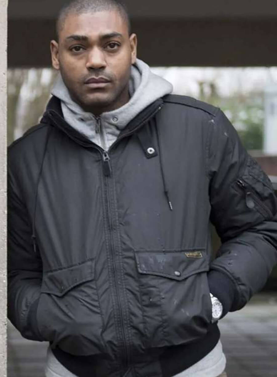 Harpoon Sully Inspired Grey Polyester Fabric Bomber Jacket - Top Boy Style