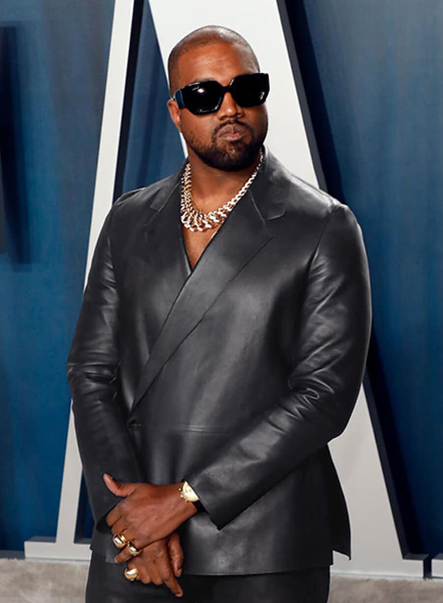 Harpoon Kanye West Inspired Black Leather Jacket