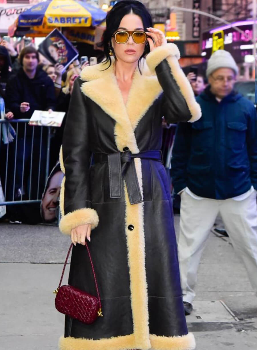 Harpoon Katy Perry Long Inspired Black Coat
