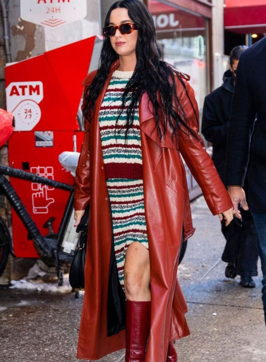 Harpoon Katy Perry Trench Inspired Red Coat