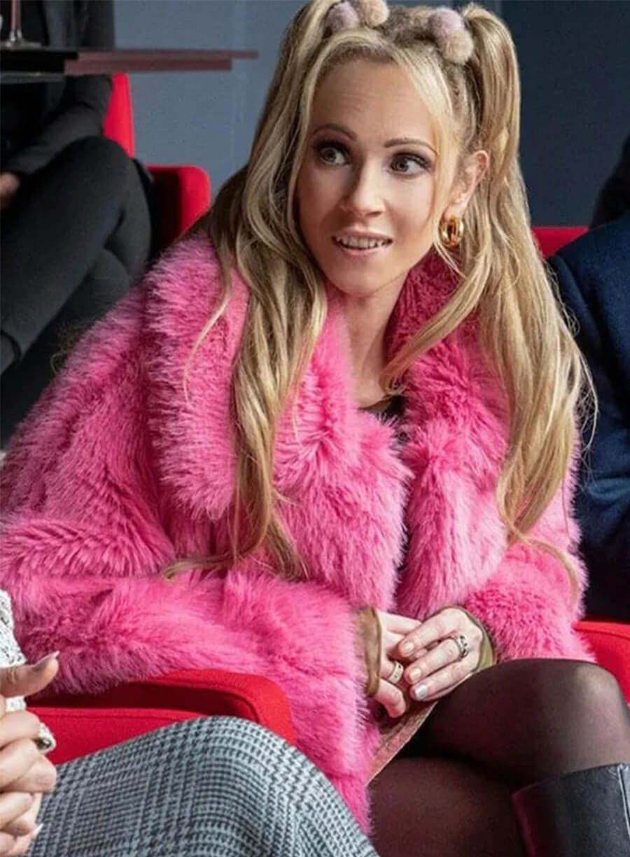 Harpoon Keely Jones Inspired Pink Leather Jacket - Ted Lasso Style
