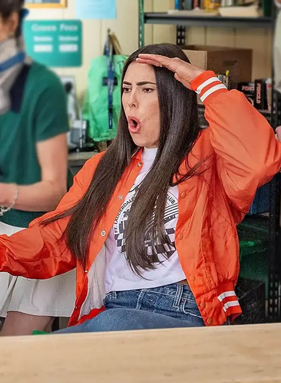 Harpoon Mark Meachum Inspired Orange Varsity Jacket - Happy Gilmore 2 Style