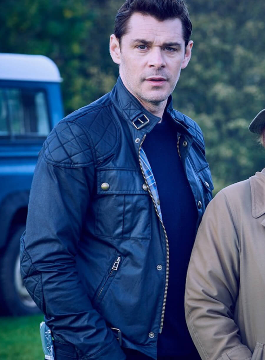 Harpoon DS Aiden Healy Inspired Black Leather Jacket - Vera Style