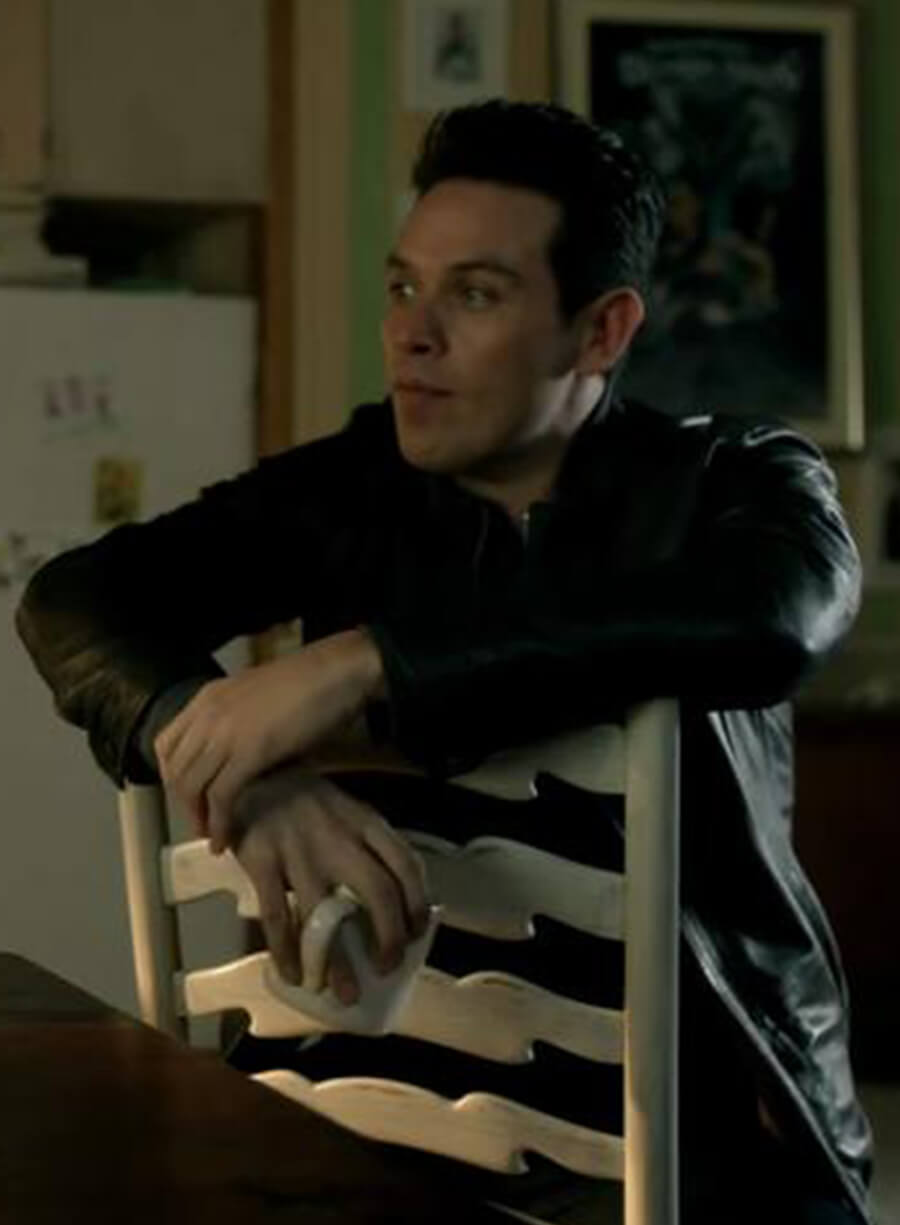 Harpoon Dan Inspired Black Leather Jacket - Lucifer Style