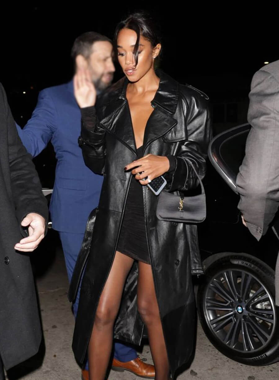Harpoon Laura Harrier Inspired Black Coat