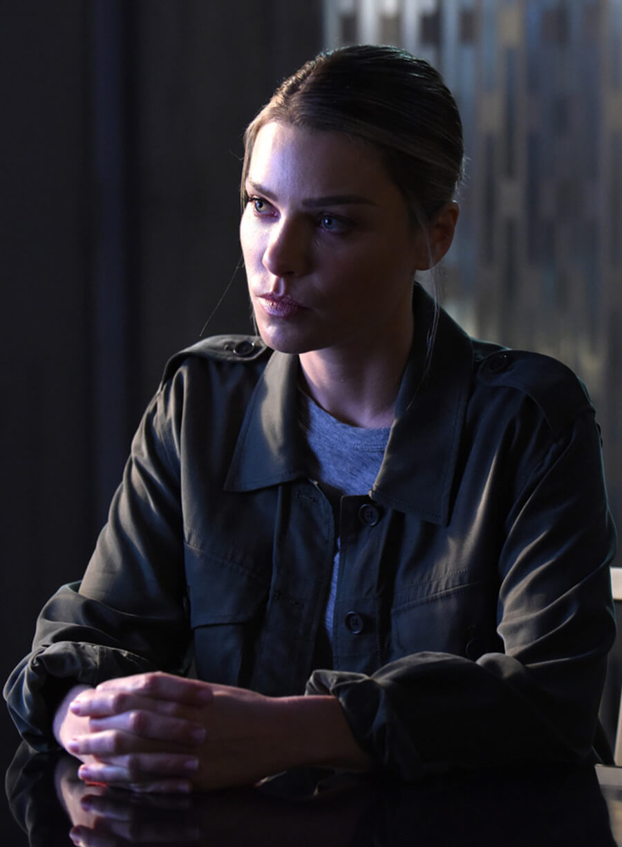 Harpoon Chloe Decker Inspired Grey Cotton Jacket - Lucifer S03 Style