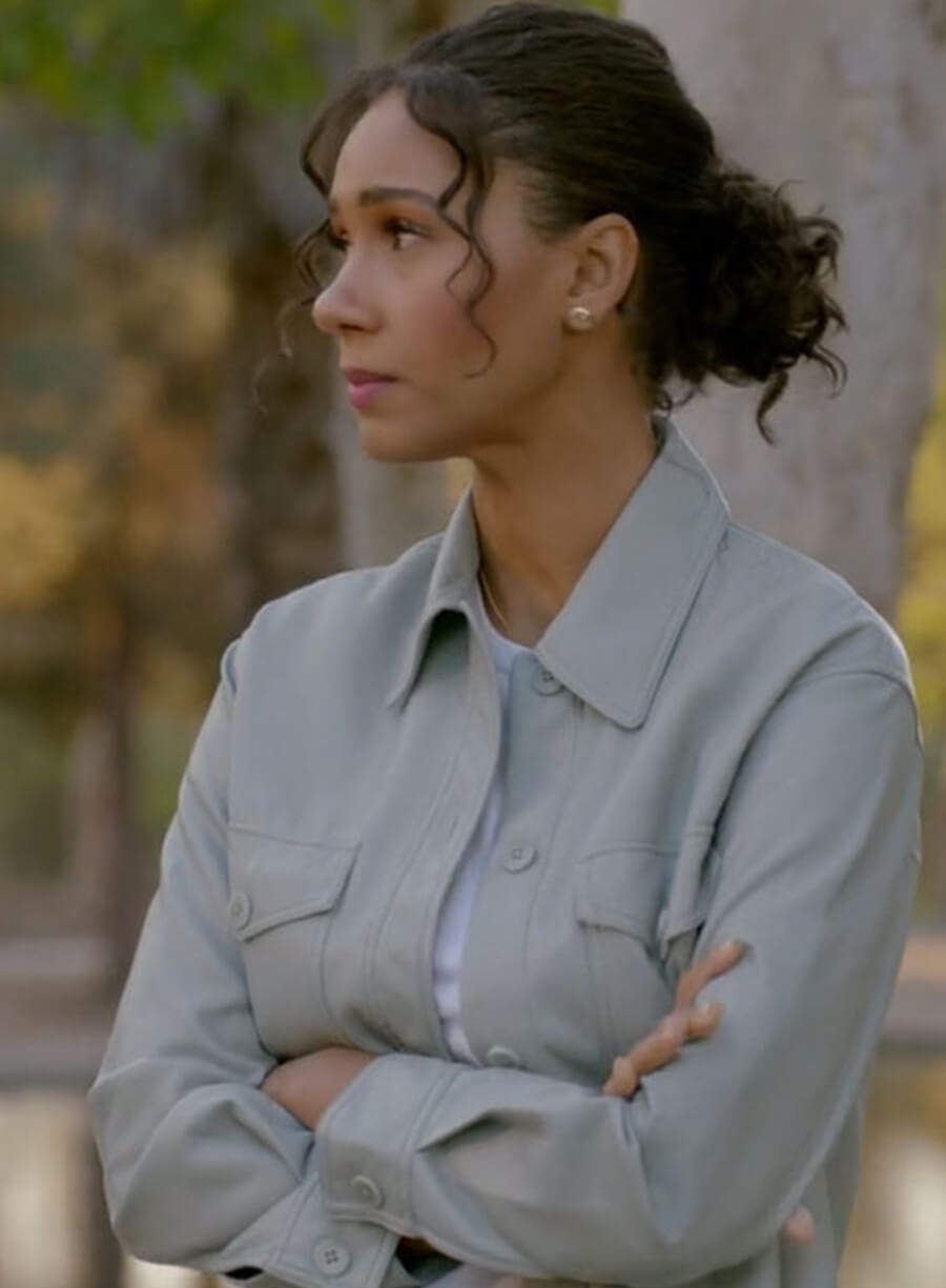 Harpoon Layla Keating Inspired White Leather Jacket - All American Style