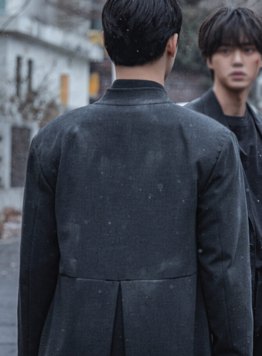 Harpoon Lee Eun-Hyuk Inspired Black Coat - Sweet Home Style