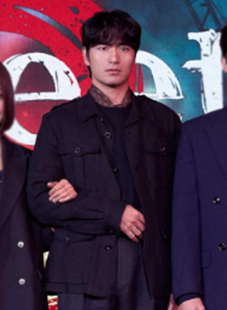 Harpoon Lee Jin-wook Inspired Black Leather Jacket - Sweet Home Premiere Style