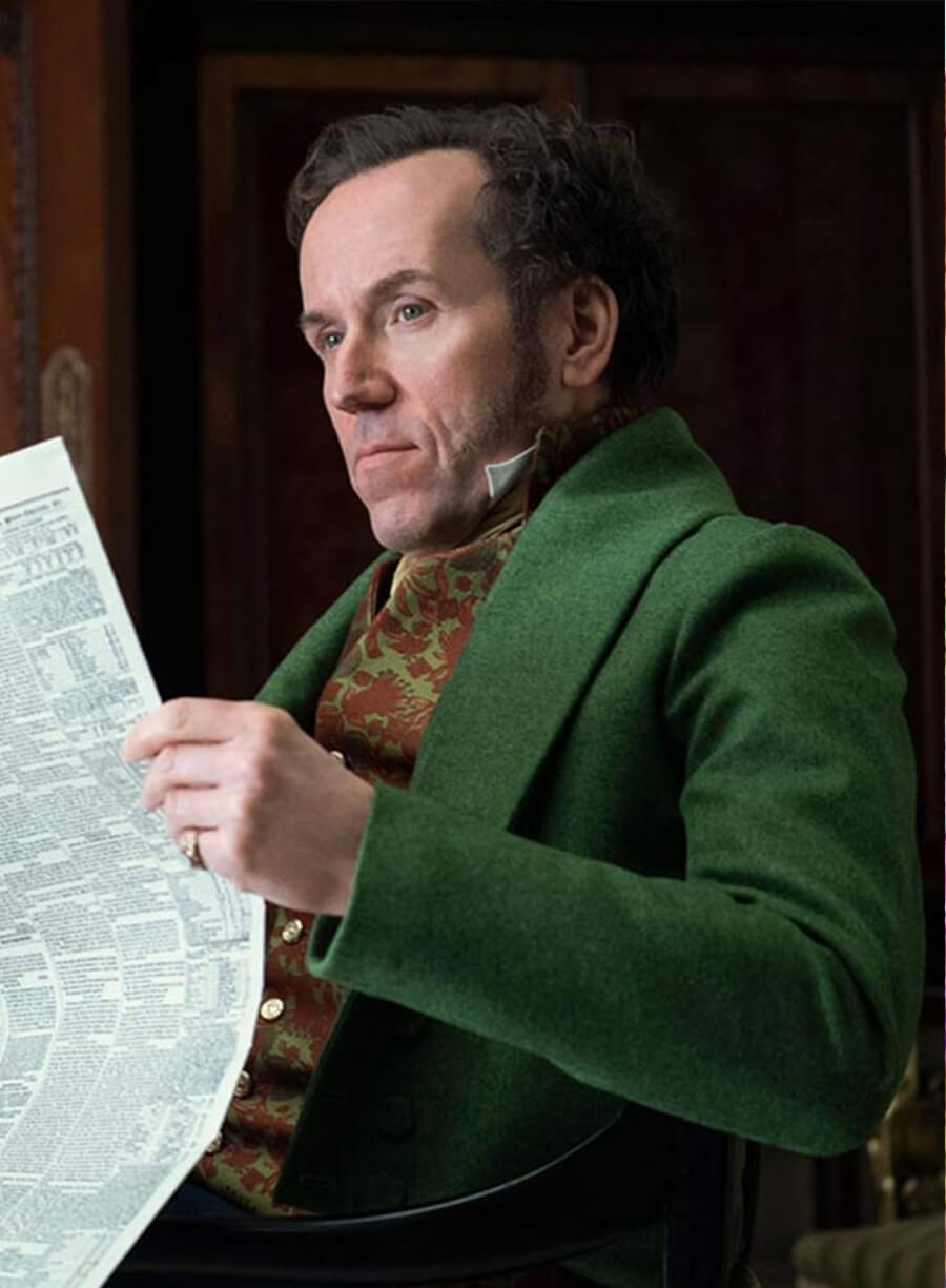 Harpoon Archibald Featherington Inspired Green Coat - Bridgerton Style