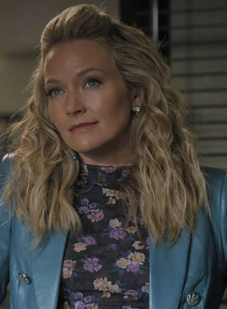 Harpoon Lorna Inspired Blue Leather Jacket - The Lincoln Lawyer Style