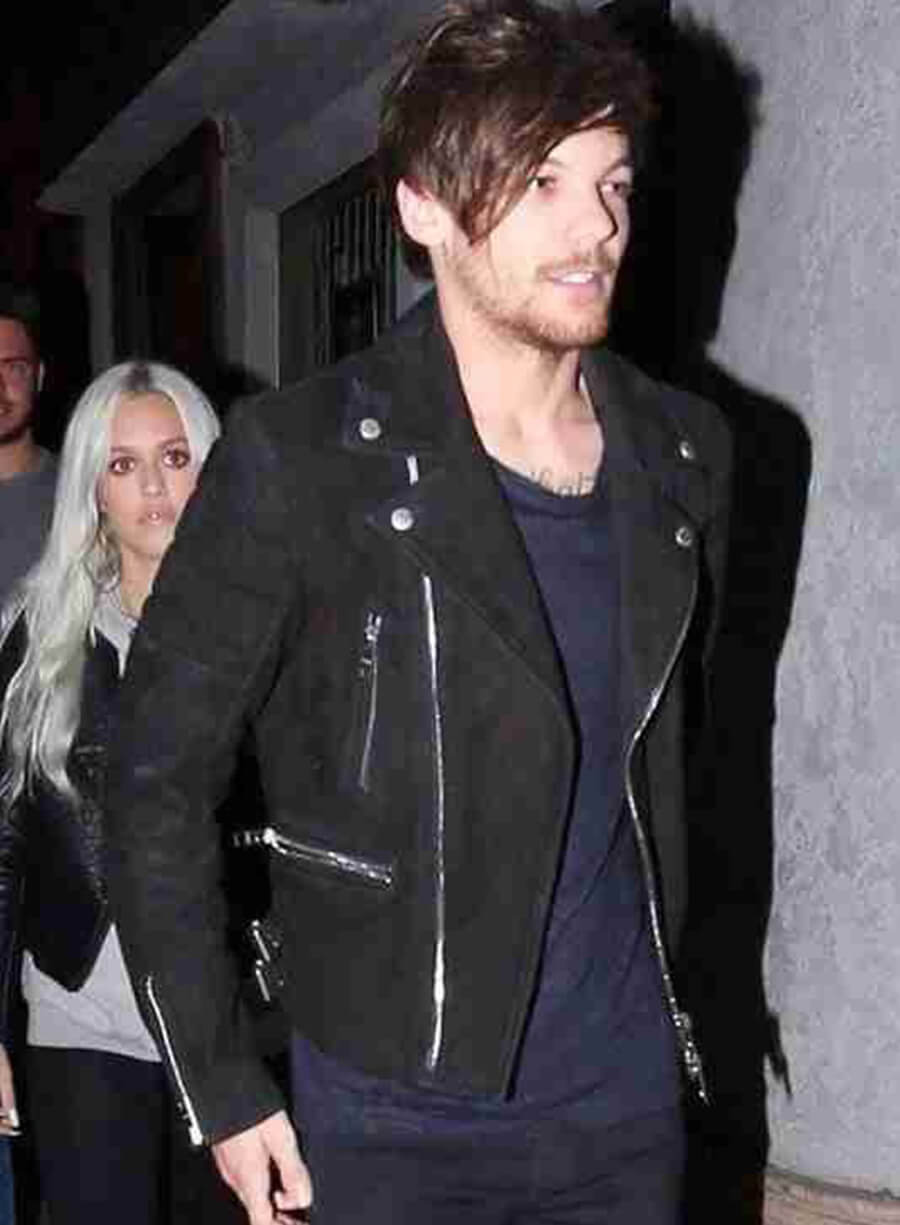 Harpoon Louis Tomlinson Suede Inspired Multicolor Biker Jacket