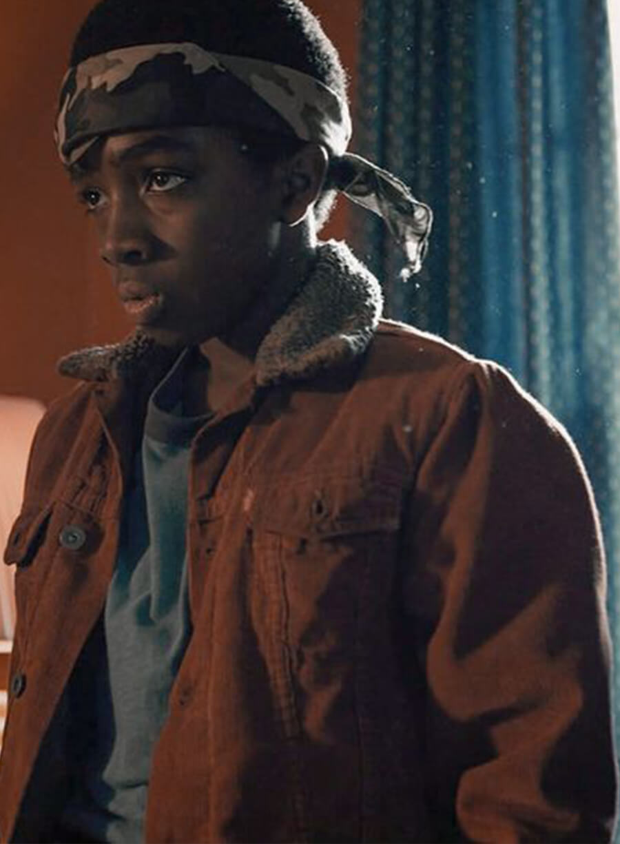 Harpoon Lucas Sinclair Inspired Brown Leather Jacket - Stranger Things Style