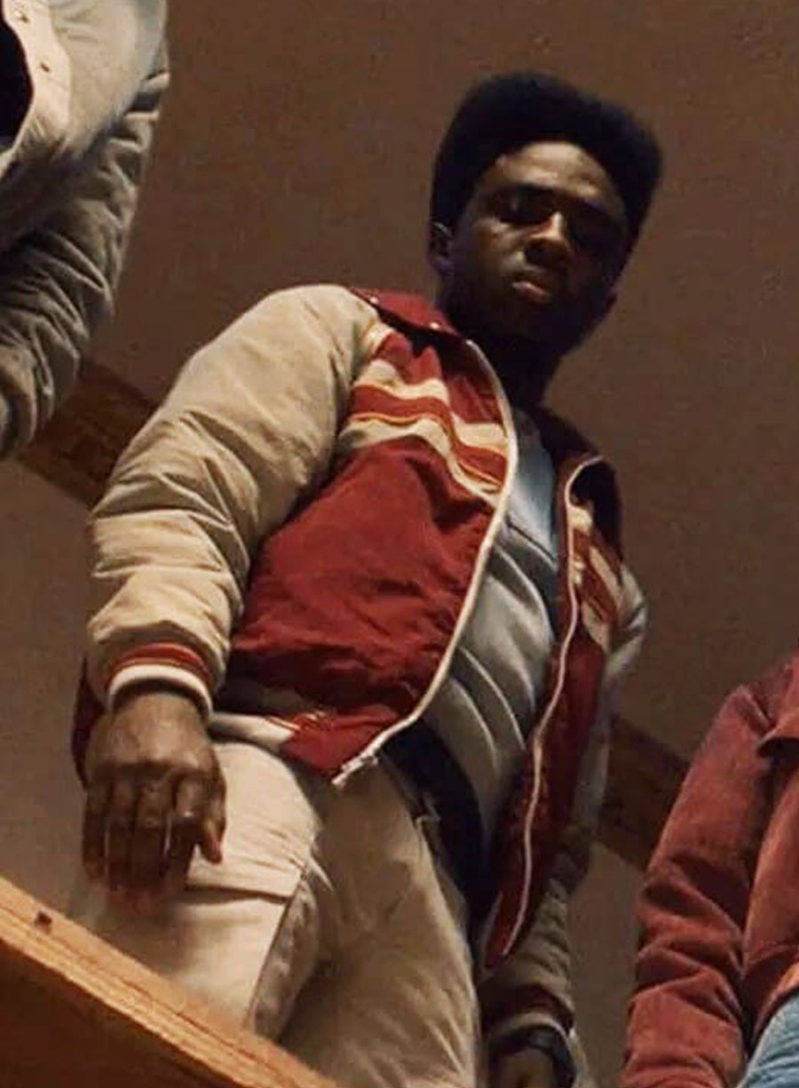 Harpoon Lucas Sinclair Inspired Red & White Bomber Jacket - Stranger Things Style