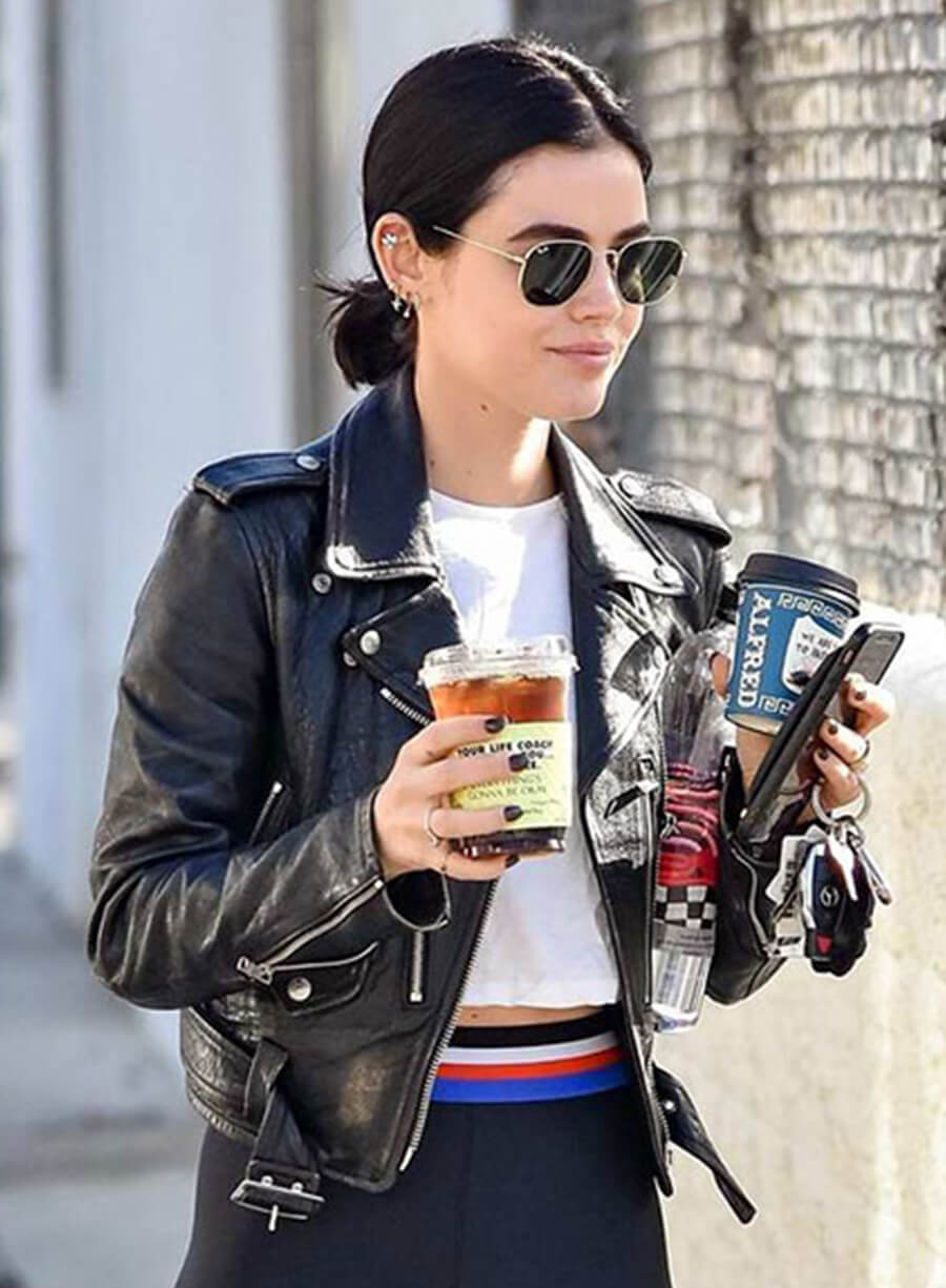 Harpoon Lucy Hale Inspired Black Leather Jacket