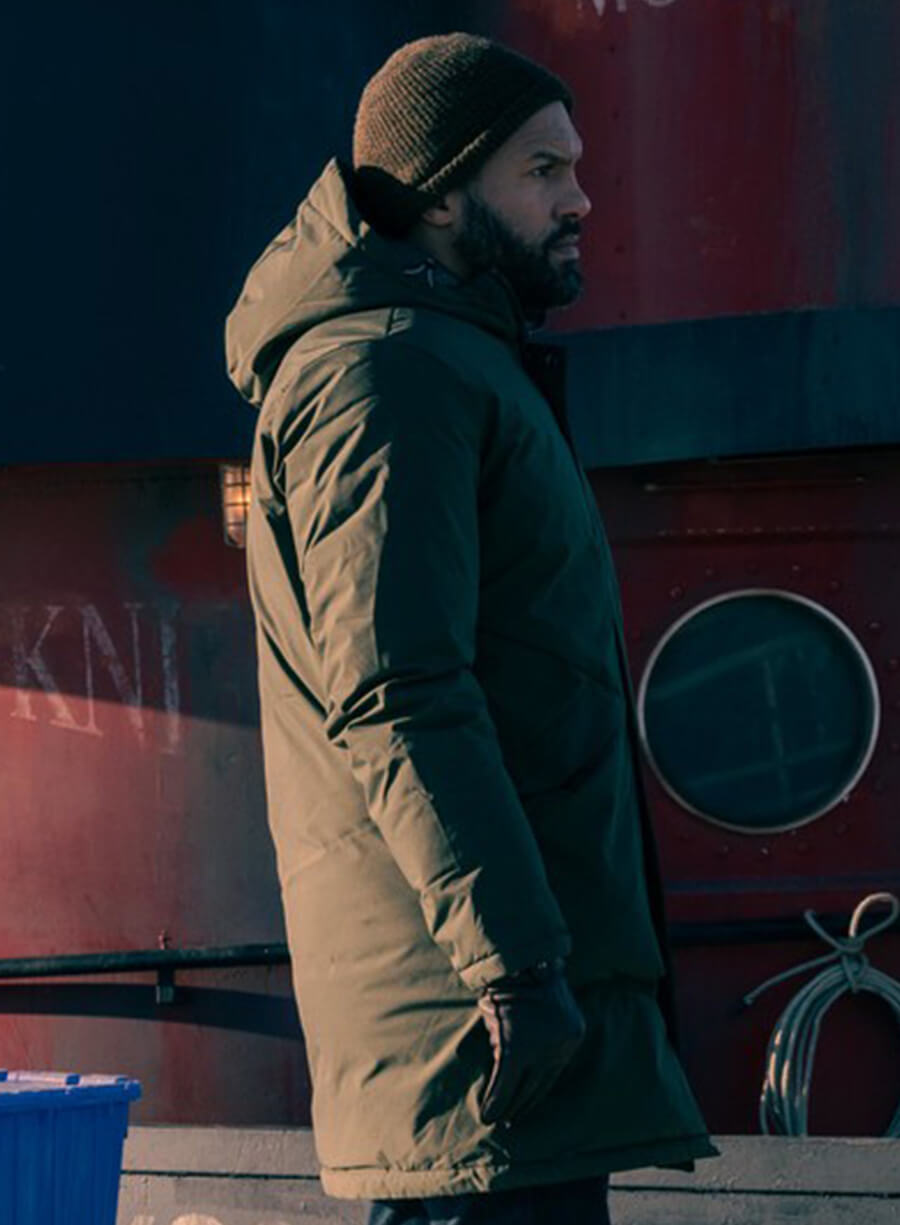 Harpoon Luke Bankole Inspired Green Cotton Fabric Hooded Jacket - The Handmaid's Tale Style