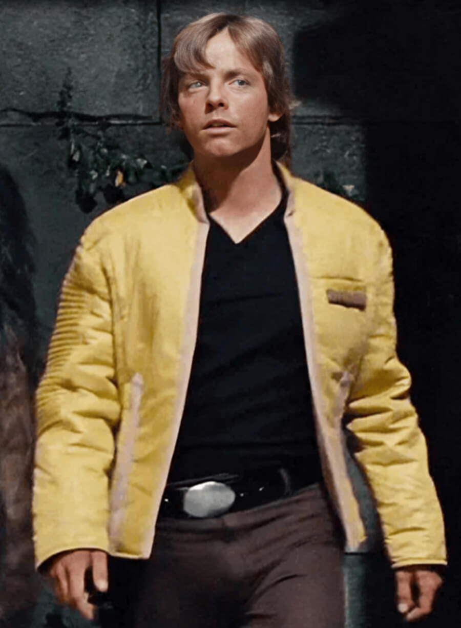 Harpoon Luke Skywalker Inspired Yellow Real Leather Leather Jacket - Star Wars: The Force Awakens Style