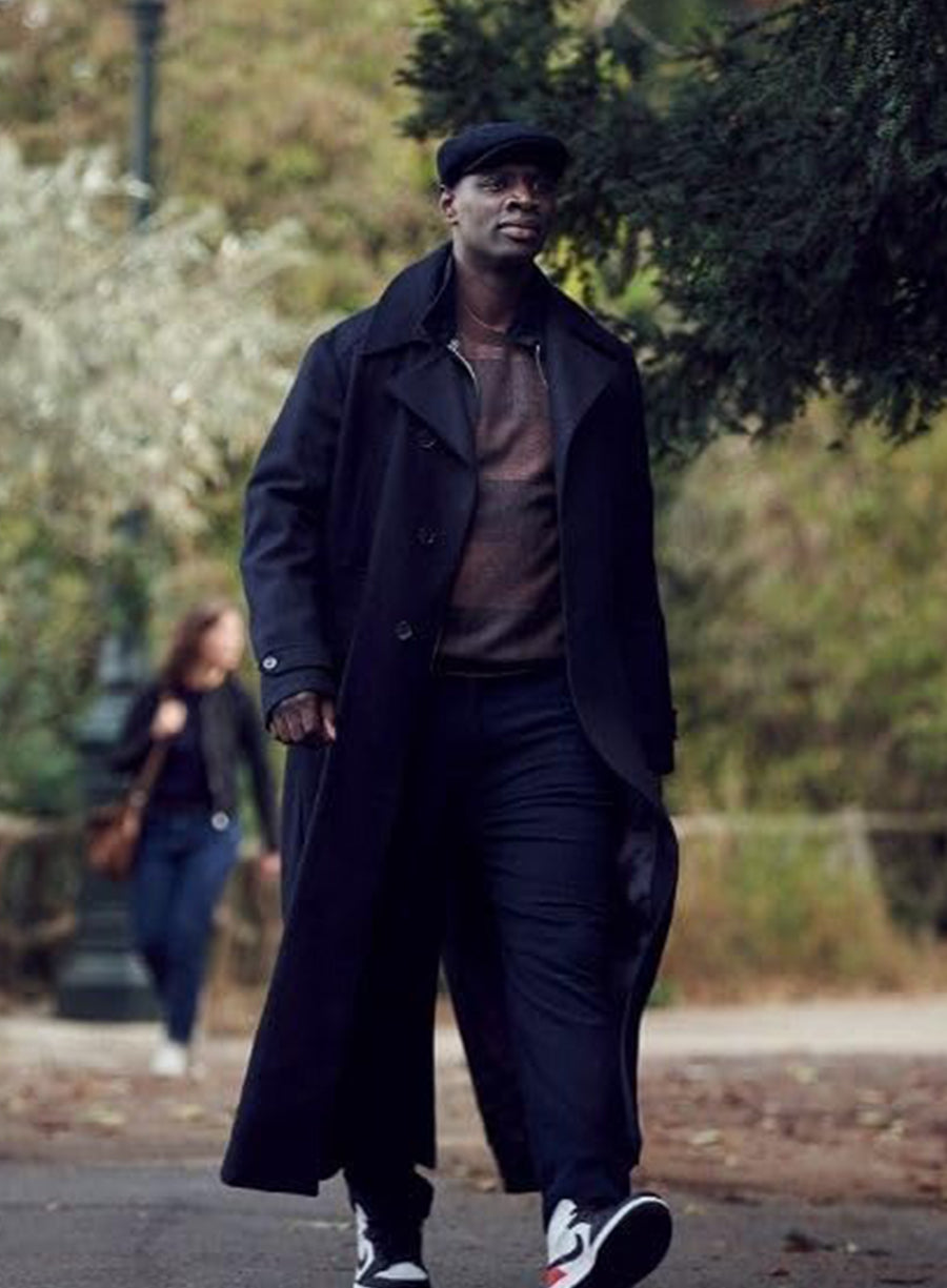 Harpoon Assane Diop Inspired Grey Coat - Lupin Style