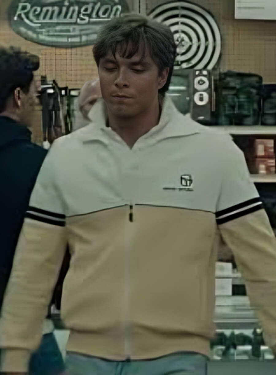 Harpoon Lyle Menendez Inspired White and Yellow Leather Jacket - Monsters S01 Style