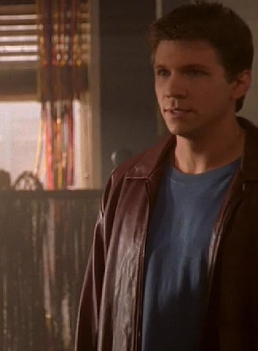 Harpoon Riley Finn Inspired Black Leather Jacket - Buffy The Vampire Slayer Style