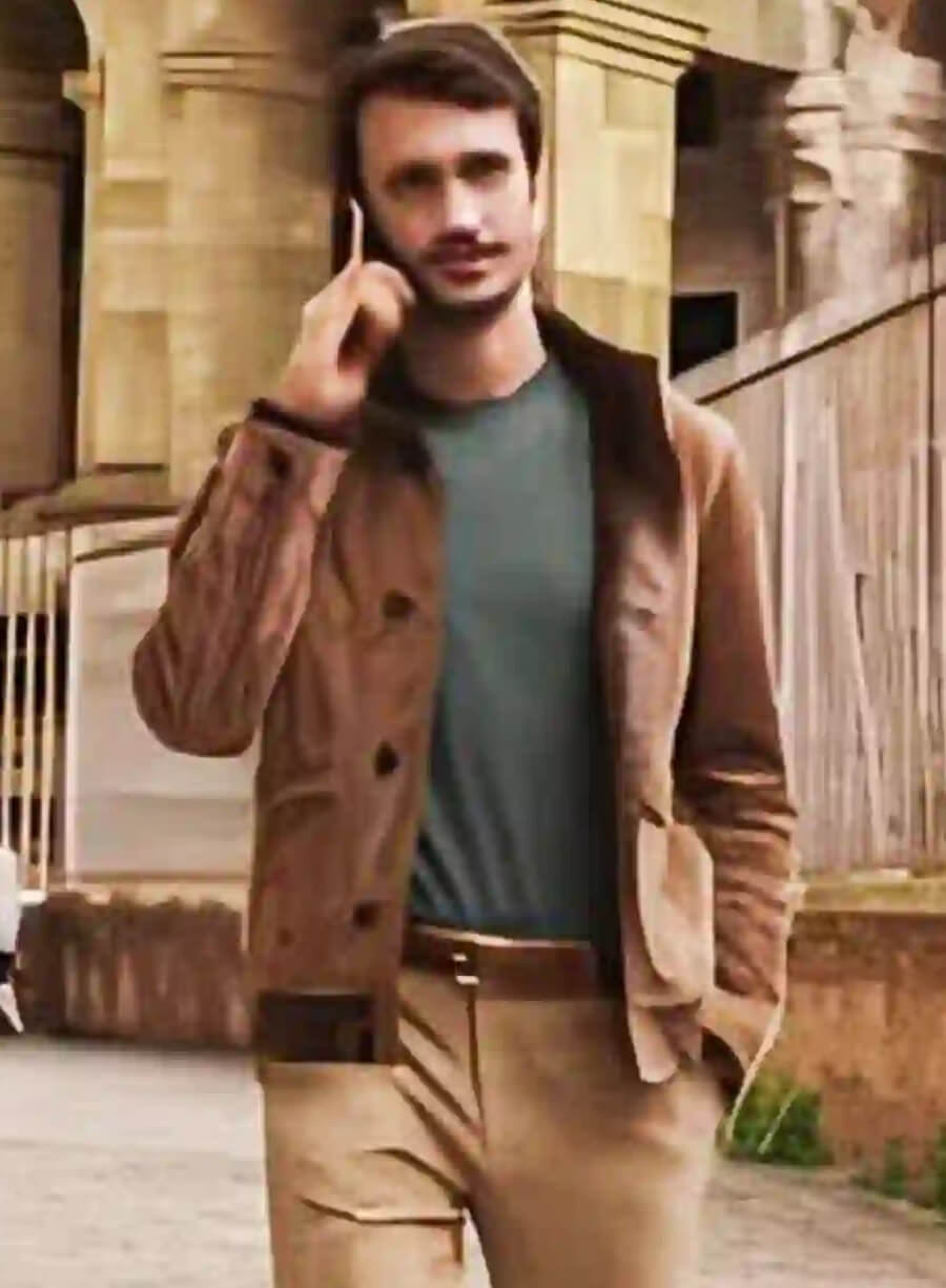 Harpoon Marcello Inspired Brown Leather Jacket - Emily in Paris S04 Style