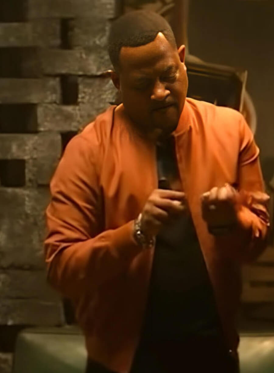 Harpoon Marcus Miles Burnett Inspired Brown Real Leather Bomber Jacket - Bad Boys Ride or Die Style