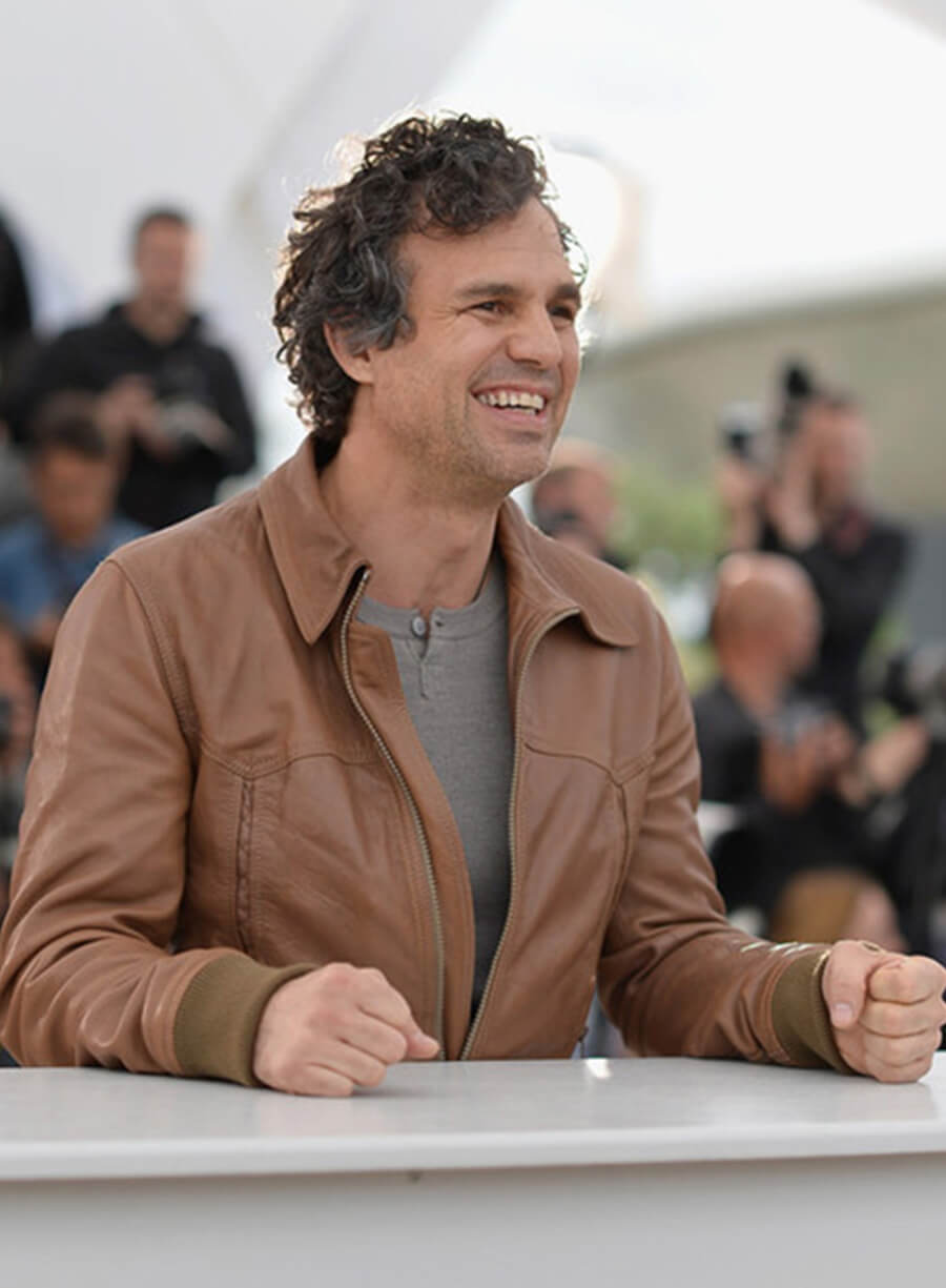 Harpoon Mark Ruffalo Inspired Brown Real Leather Leather Jacket