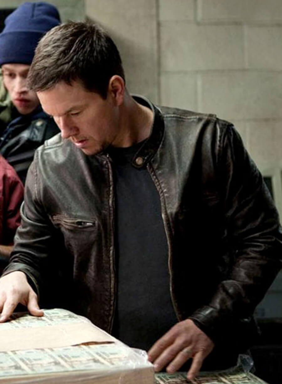 Harpoon Mark Wahlberg Inspired Brown Real Leather Leather Jacket - Contraband Tv Series Style