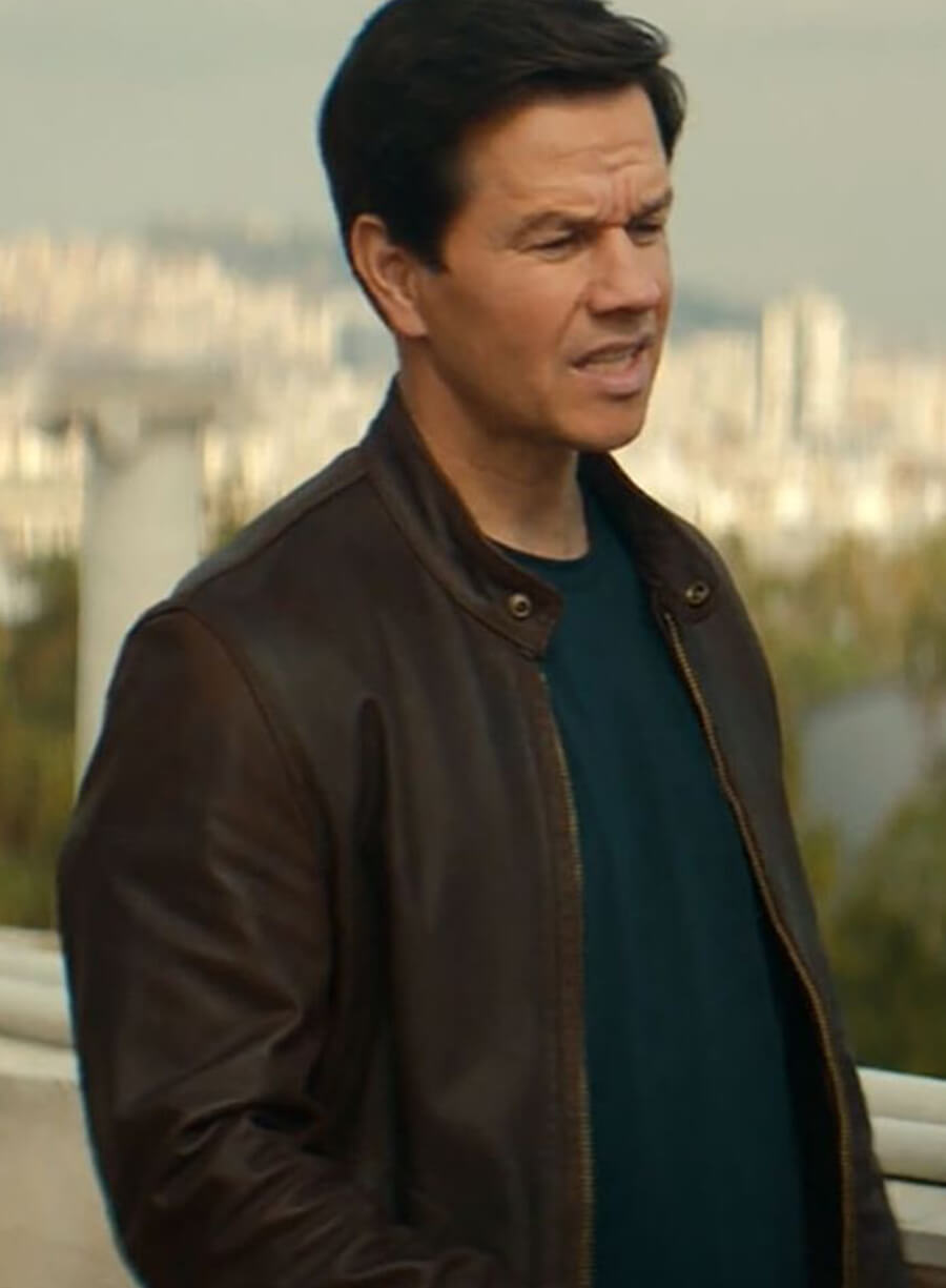 Harpoon Mark Wahlberg Inspired Brown Real Leather Leather Jacket - Uncharted Movie Style