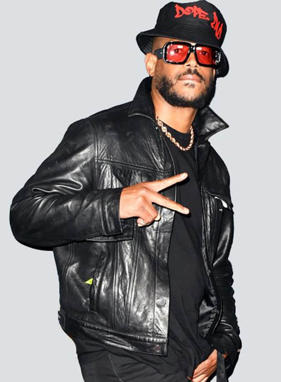 Harpoon Marlon Wayans Inspired Black Leather Jacket - Bet Awards Style