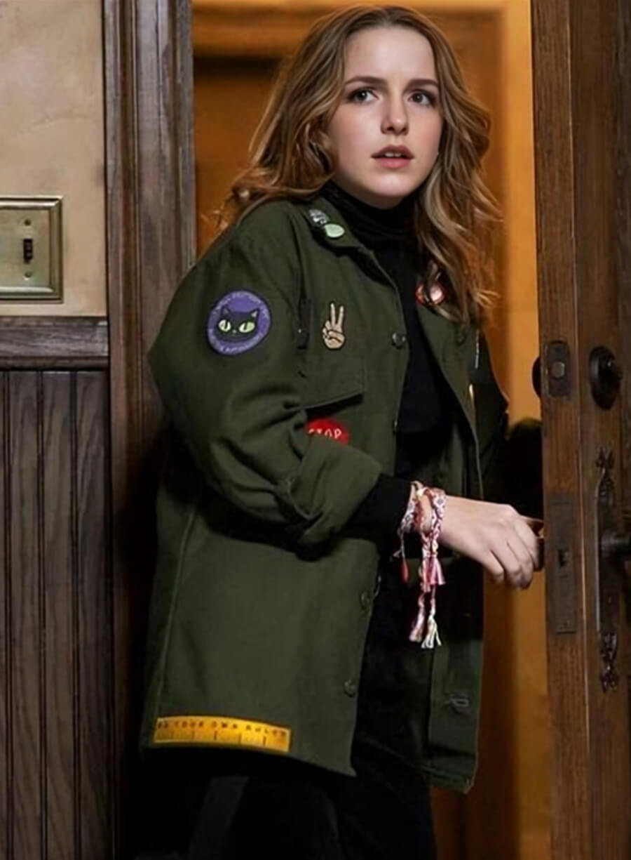 Harpoon Mckenna Grace Inspired Green Cotton Jacket