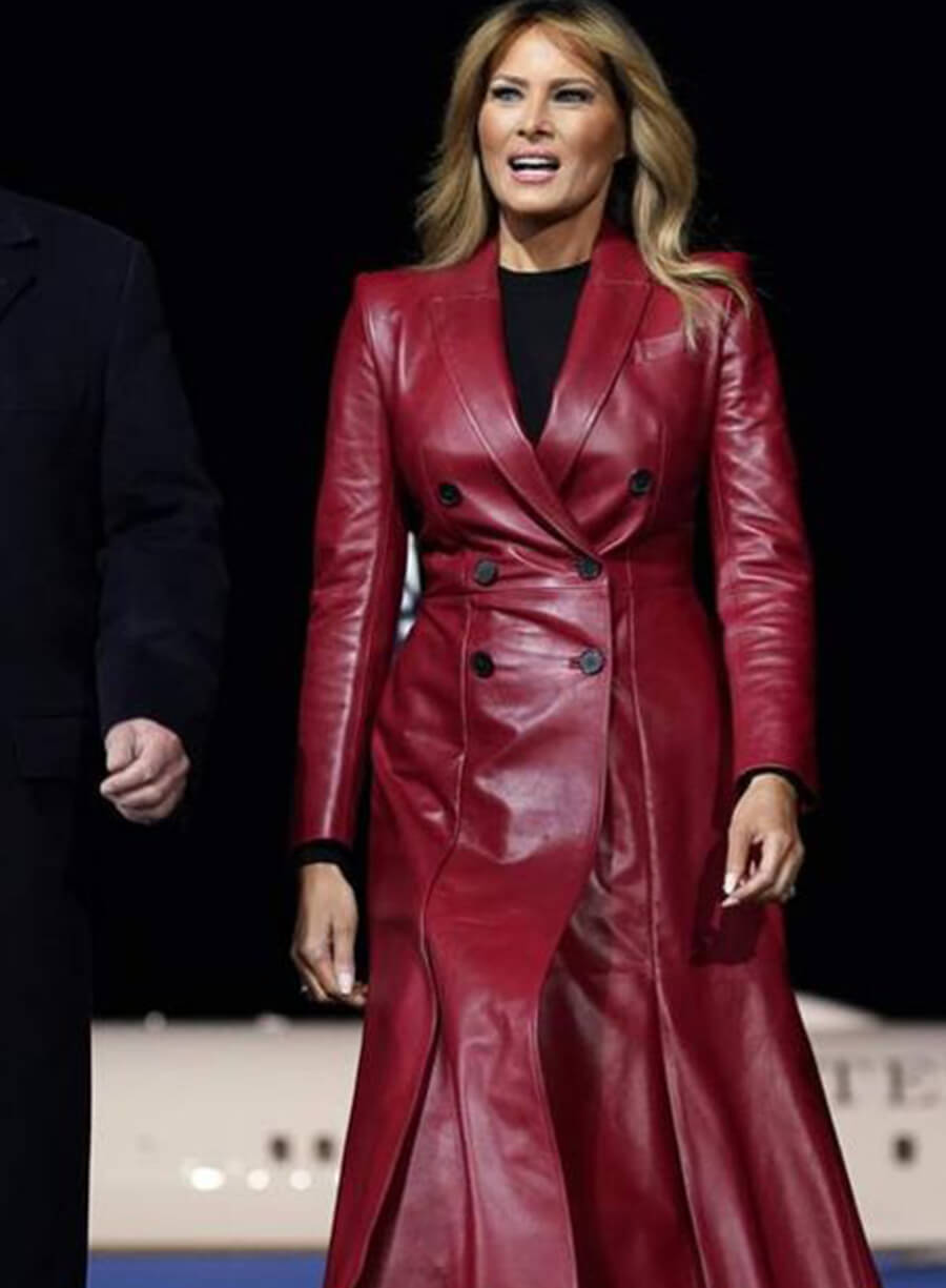 Harpoon Melania Trump Trench Inspired Red Coat
