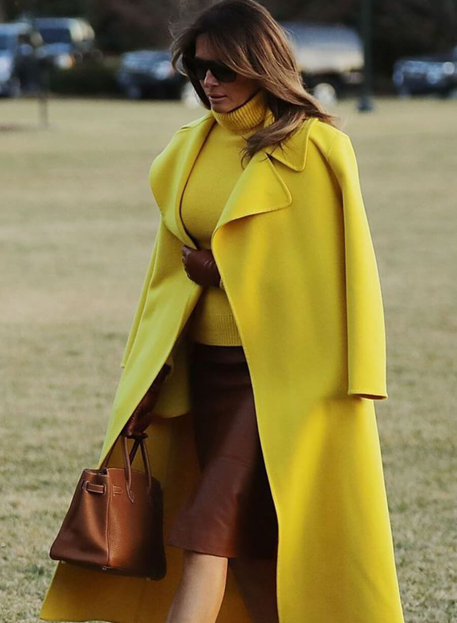 Harpoon Melania Trump Yellow Inspired Yellow Coat