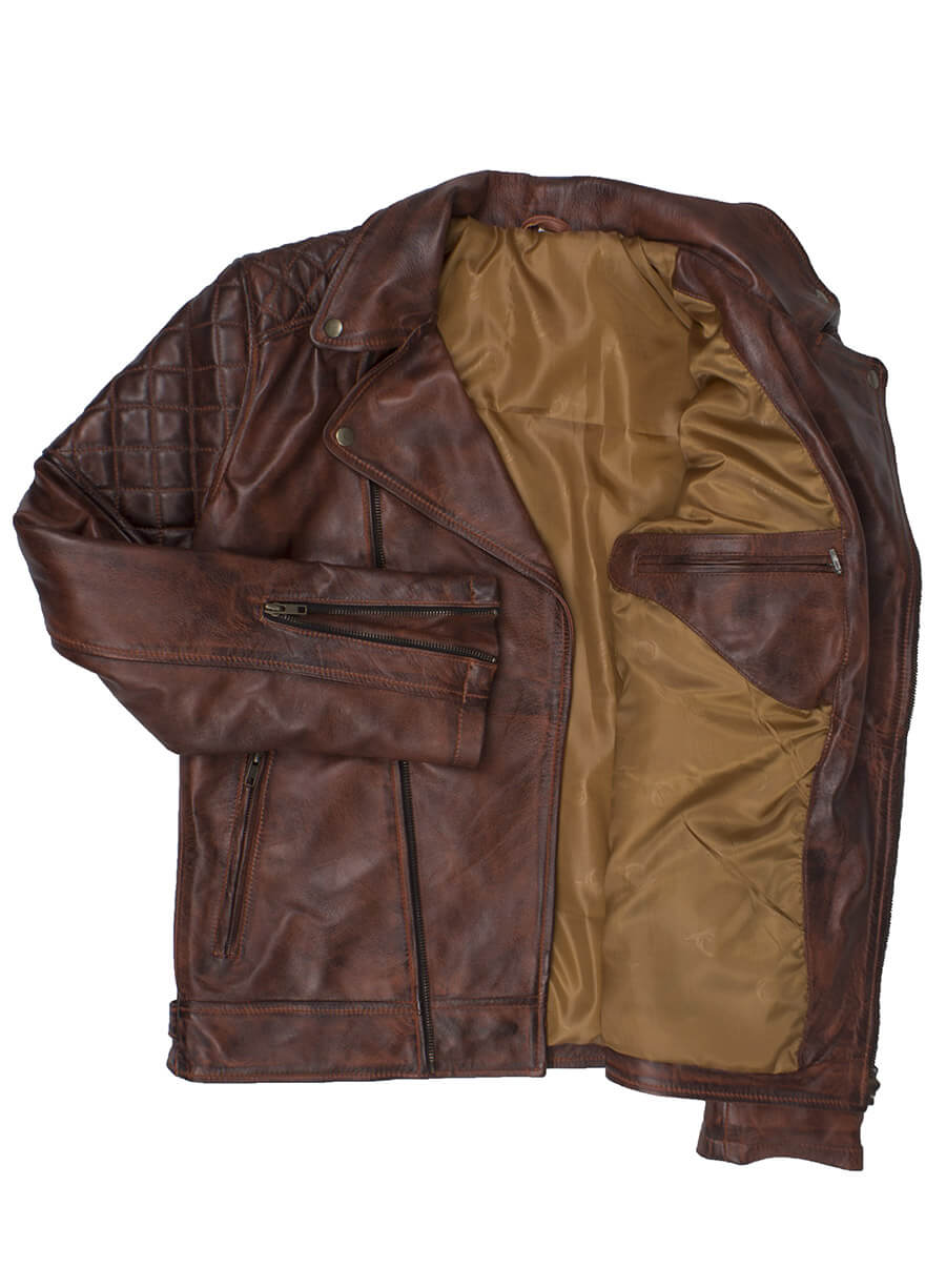 Harpoon Men Brando Inspired Brown Leather Jacket