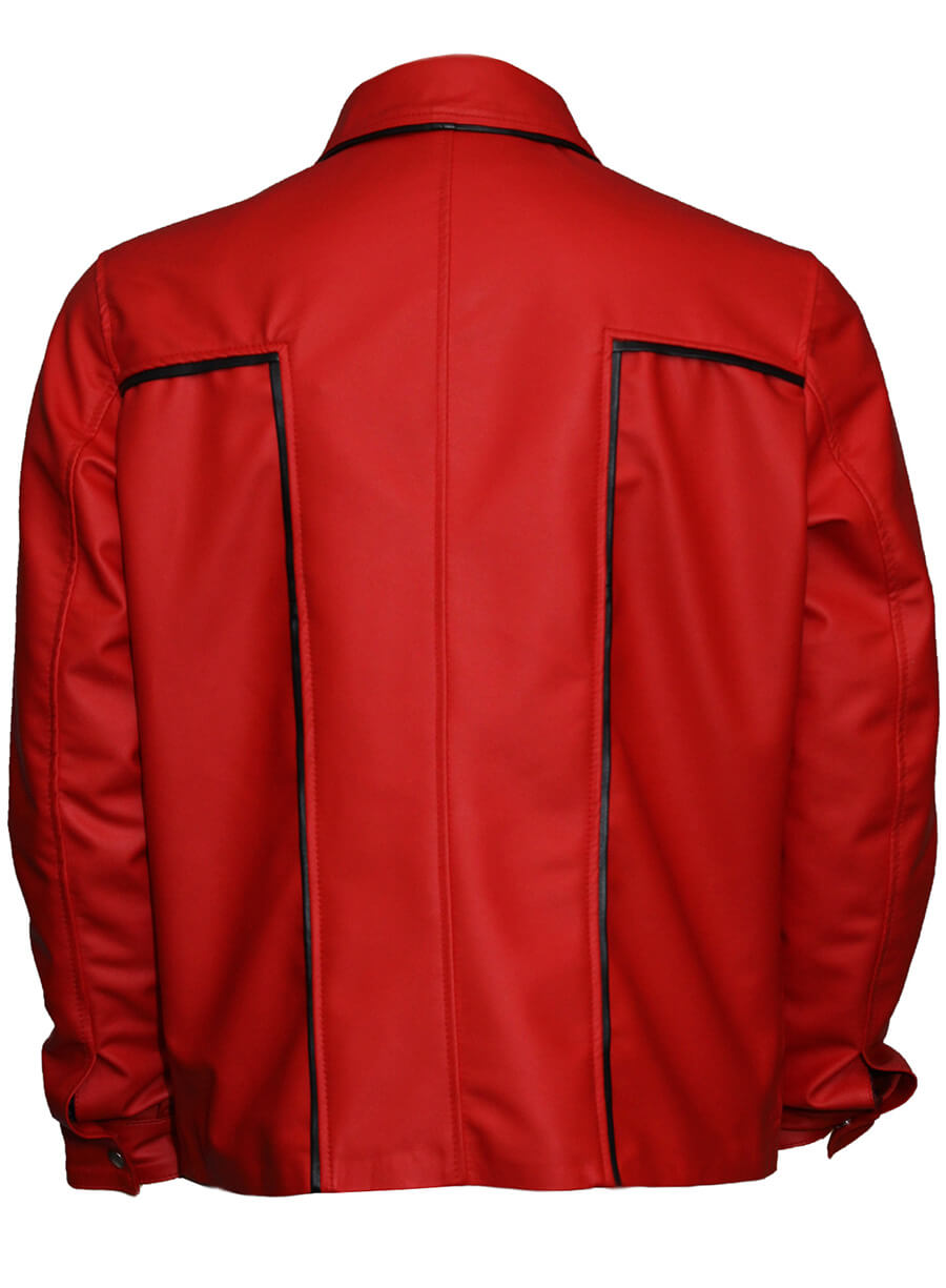 Harpoon Men Vintage Celebrity Inspired Red Leather Jacket