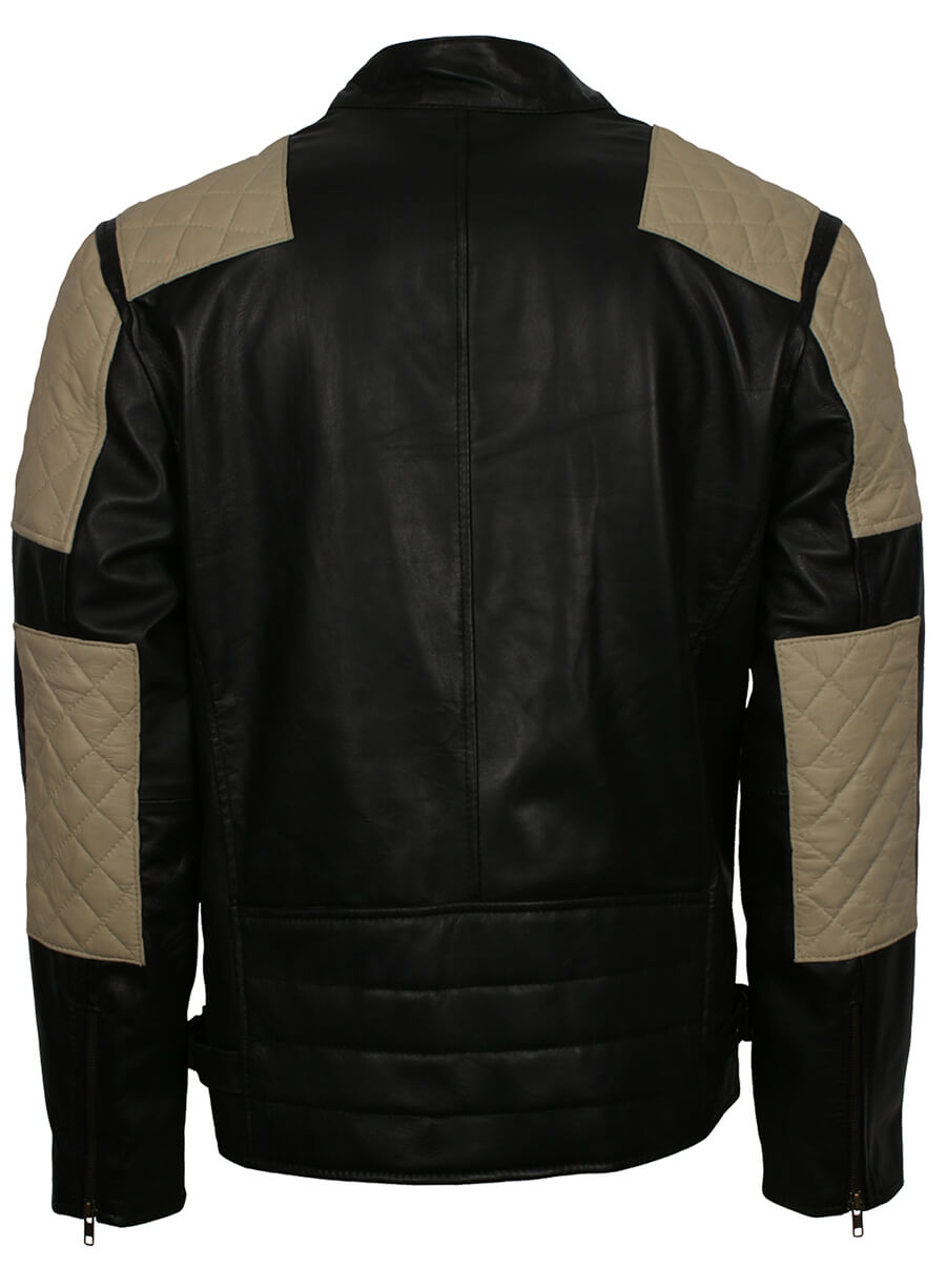 Harpoon Men's Brando Style Inspired Black Real Leather Biker Jacket