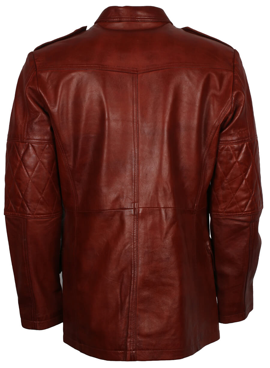 Harpoon Men's Military Inspired Brown Coat